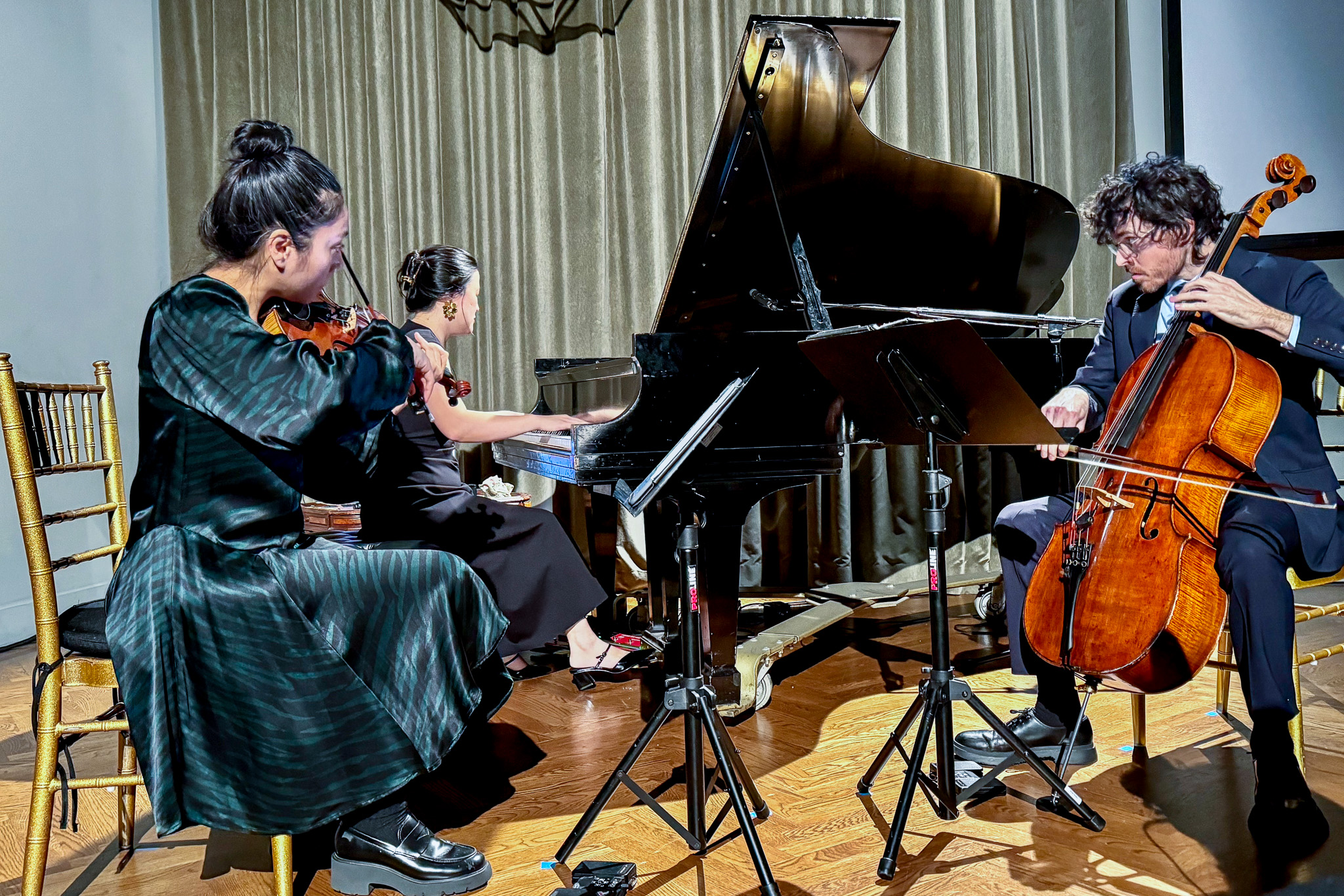 Eunbi Kim (piano), Pala Garcia (violin), and John Popham (cello) at the National Arts Club, 3/6/24