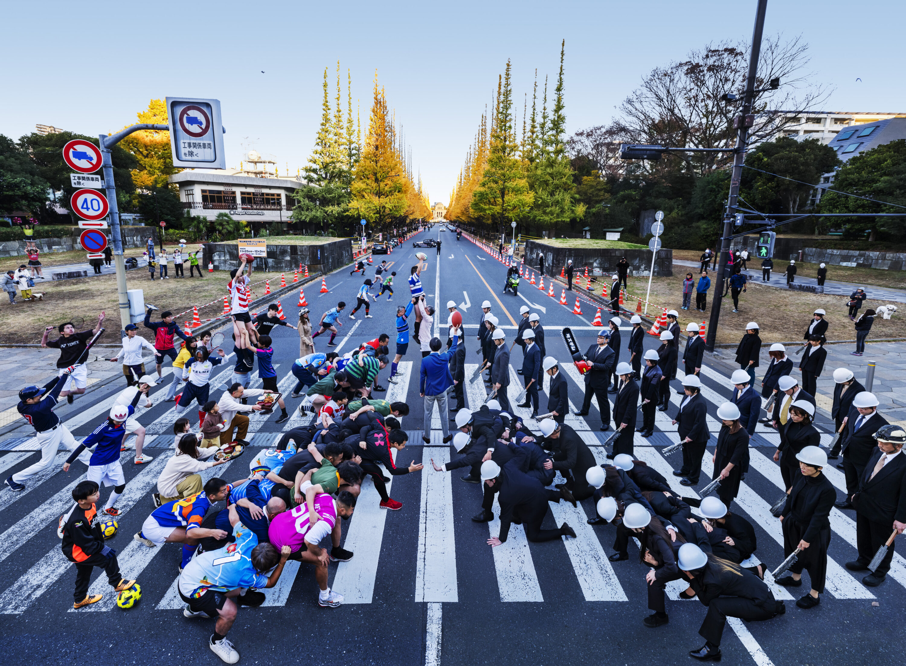 「 Silent Rugger Men, Jingu Gaien 2023 」by Masahiro Usami