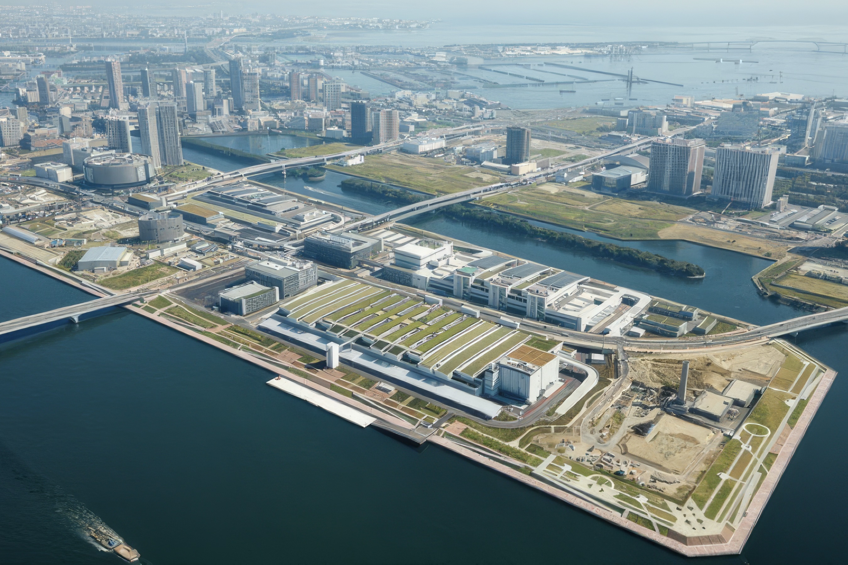 aerial view of Toyosu