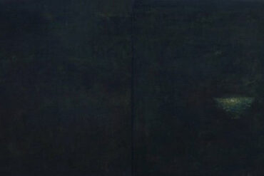 ...cả bóng tối và ánh sáng đều cô đơn | ...both dark and light are lonely by Nguyễn Tuấn Cường (Sơn mài | Lacquer, 120 x 60 cm)